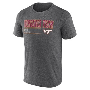 NCAA Virginia Tech Hokies Men's Charcoal Heather Poly T-Shirt - 1 of 3