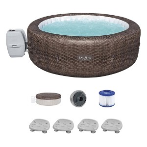 Bestway SaluSpa St Moritz Hot Tub with Chemical Floater and Pump + Bestway SaluSpa Underwater Non Slip Pool with Weighted Feet - 1 of 4