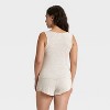 Women's Lace Trim Ribbed Tank Top and Shorts Pajama Set - Auden™ - 2 of 4