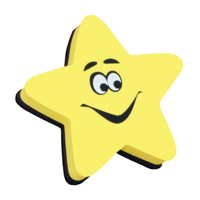 Ashley Productions Magnetic Whiteboard Eraser, Star (Pack of 6)