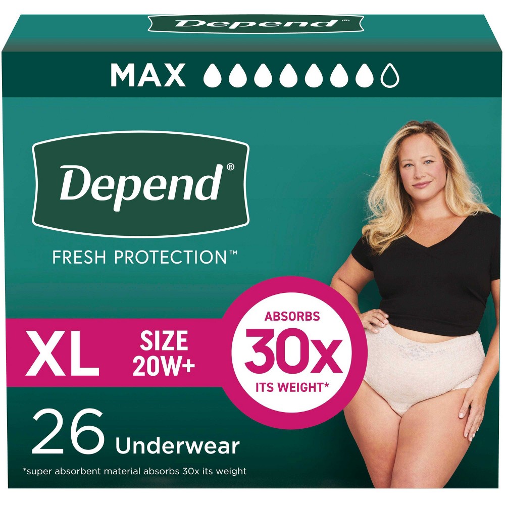 UPC 036000134063 product image for Depend Fresh Protection Adult Incontinence & Postpartum Underwear for Women - Ma | upcitemdb.com