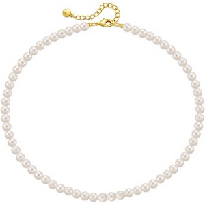 Gold Beaded Choker Necklace 18K Plated Dainty Chain for Women - 1 of 4