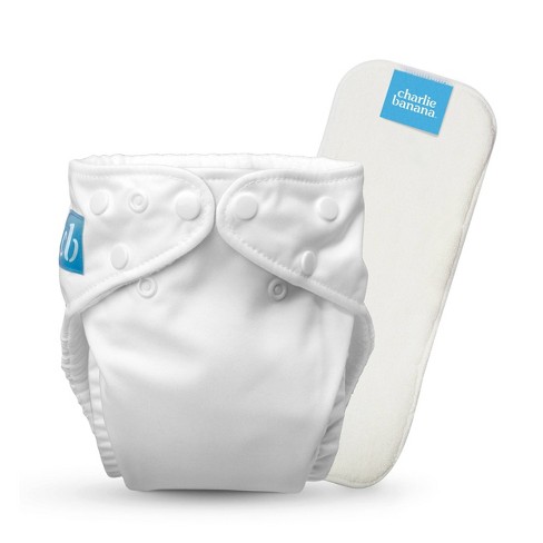 Charlie Banana One Size Reusable Cloth Diaper - White