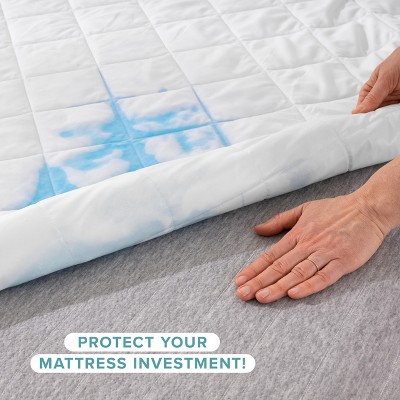 Twin White Waterproof Quilted Down Alternative Mattress Pad