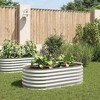 vidaXL Garden Raised Bed, Garden Planter for Flowers and, Galvanized Steel - 2 of 4