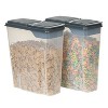 LunaLulinlk Two-Pack Cereal Boxes, Plastic, 24 Cups - Dark Gray - 2 of 4