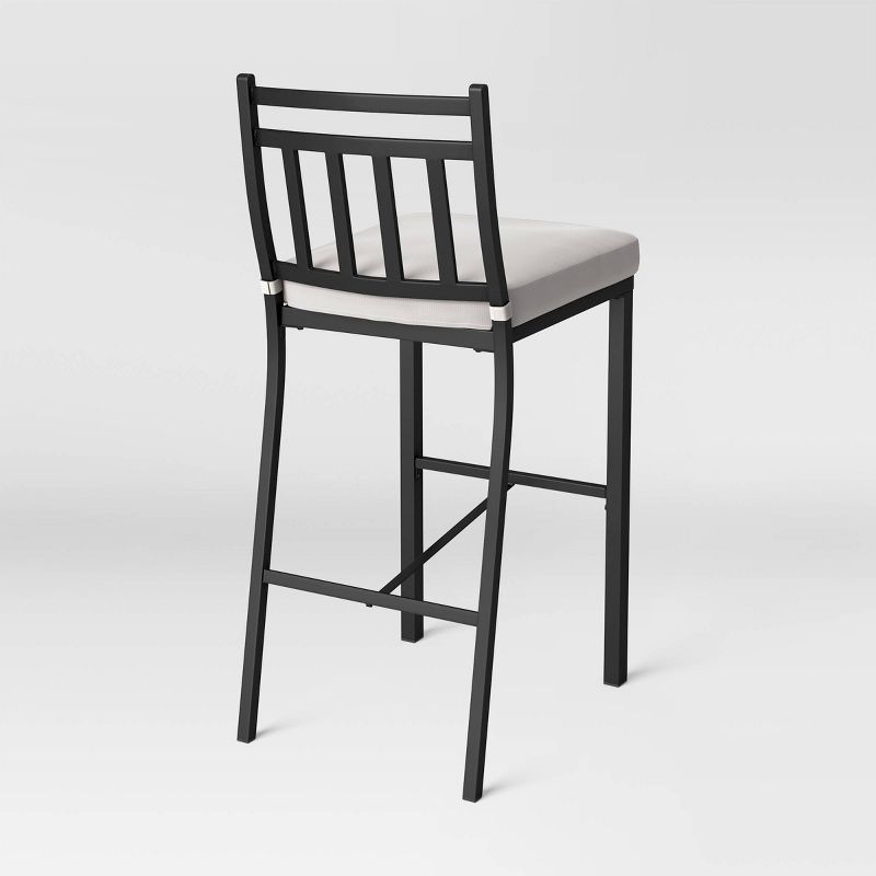 2pk Fairmont Outdoor Patio Bar Height Chairs Black - Threshold&#8482;, 6 of 10
