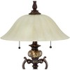 Kathy Ireland Amor Traditional Table Lamp 26" High Bronze Alabaster Champagne Glass Shade for Bedroom Living Room Bedside Nightstand Office Kids Home - 3 of 4