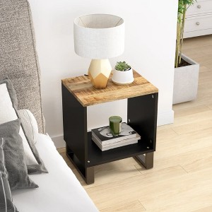 vidaXL Coffee Table 15.7 in.x12.2 in.x18.1 in. Solid Wood Mango&Engineered Wood - 1 of 4