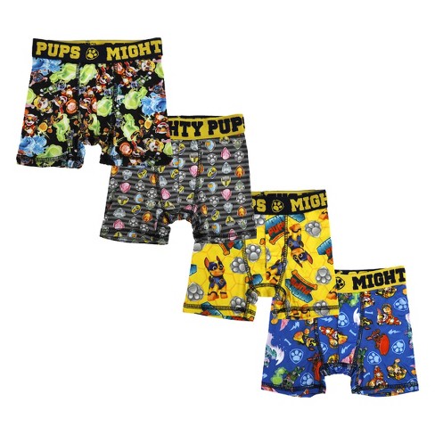 nuance Citron Turbine Paw Patrol Mighty Pups Pack Of 4 Youth Boys Boxer Briefs-8 : Target