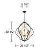 Possini Euro Design Clara Black Gold Pendant Chandelier 27" Wide Industrial Ornate Cage Amber Crystal 5-Light Fixture for Dining Room Kitchen Island - image 4 of 4