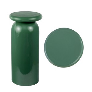 JONATHAN Y Miles Mid-Century Modern Metal Sleek Cylinder Drink Table - 1 of 4