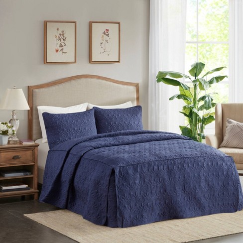 Bedspread navy deals blue