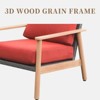 GlasFlength Patio Seating Set, 4 PCS Outdoor Wicker, with 2 Pillows, All Weather, Red, 77.72"*34.09"*31.89" - 3 of 4