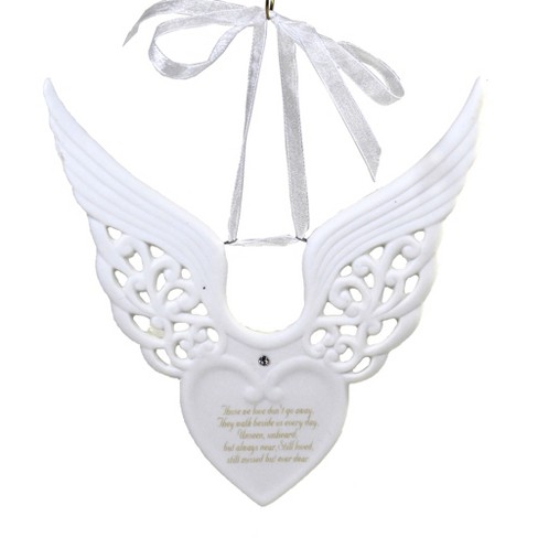 White Angel Wing Ornament