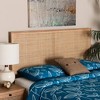 bali & pari Queen Aurelia Bayur Wood and Rattan Headboard: Bohemian Design, Wall or Frame Mount, Adjustable Height - 2 of 4