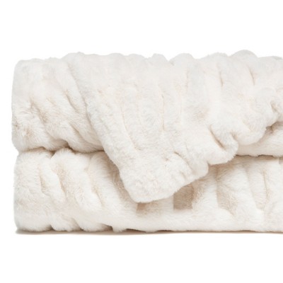 Cloud Faux Fur Reversible Toddler Throw Blanket