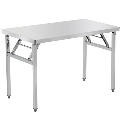 Commercial-Worktable Folding Workstation Stainless-Steel Heavy-Duty