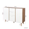 NicBex 47.24"/ 55.12" Modern Sideboard,Kitchen Storage Cabinets for Kitchen and Dining Room,White - 3 of 4