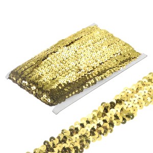 Unique Bargains Waterproof Flat Elastic Crafts Sewing Dress Sequins Trim Ribbon - 1 of 4