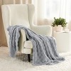 Cozy Comfort by Bedsure | Cute Soft Cozy Checkered 260GSM Throw Blanket for Couch Twin Size White - 3 of 4