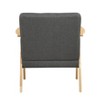 NicBex 1pc Accent Chair with Solid Rubberwood Frame Lounge Chair Reading Chair Comfy Chair Home Furniture for Living Room, Dark Gray,Natural - 3 of 4
