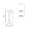 Gulches Freestanding Bathroom Vanity with One Door, Two Shelves, Resin Sink Base Cabinet, Black - 3 of 4