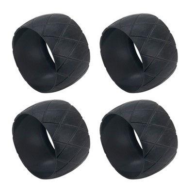 Black Harlequin Design Brass Napkin Rings Set of 4