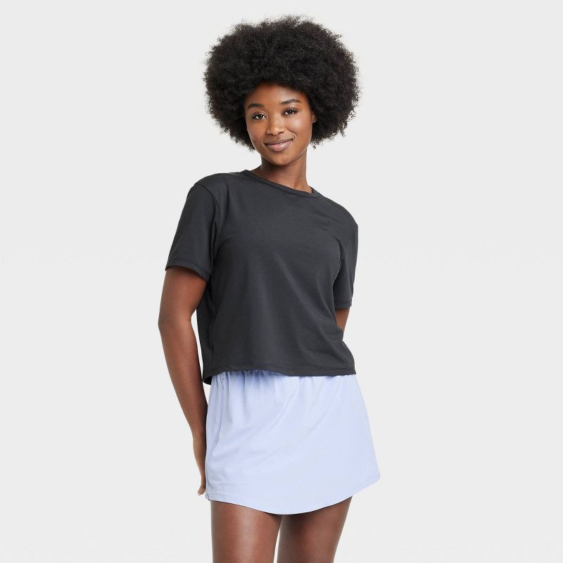 Women's Essential Crewneck Short Sleeve Top - All In Motion™, 1 of 9