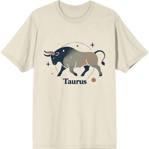 Taurus Zodiac Sign Adult Crew Neck Short Sleeve Tee - 1 of 2