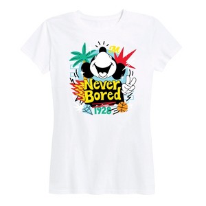 Women's - Disney - Mickey Never Bored Short Sleeve Graphic T-Shirt - 1 of 4
