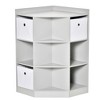 FONTOI Kids Corner Cabinet, Cubby Toy Storage Organizer with Three Baskets for Playroom, Bedroom, Living Room, Gray, 22.5"*37"*22.5" - 2 of 4
