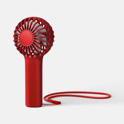 Handheld Fan - heyday™ Traditional Red: Portable Battery-Powered, USB Rechargeable