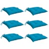 vidaXL Chair Cushions 6 pcs Light Blue 15.7"x15.7"x2.8" Oxford Fabric - 3 of 4