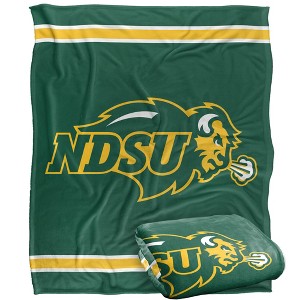 North Dakota State University Primary Logo Stripes Silky 50x60 Blanket, 1 Sided - 1 of 4