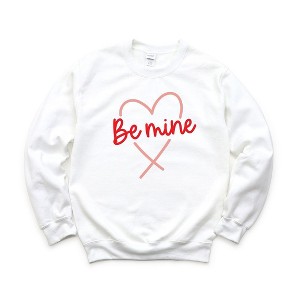 Simply Sage Market Women's Graphic Sweatshirt Be Mine Heart Colorful - 1 of 3