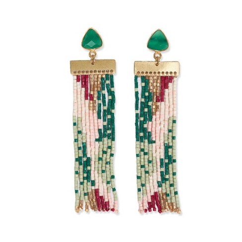 Gold tassel earrings on sale target