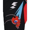 Seven Times Six Miraculous Ladybug Girls Girl Power Full Zip Blanket Sleeper Hooded Pajama Black - 4 of 4