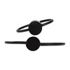 Sagebrook Home Set of 2 Metal Decorative Ring Candle Holders - Contemporary Abstract Black Aluminum Ring - 2 of 4
