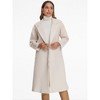 INSPIRE CHIC Women's Notch Lapel Double-Breasted Mid-Length Long Coat - 4 of 4
