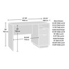 Vynxaria Modern Desk - Medium Grey Finish, 2 Spacious Drawers, Open Shelf, Integrated Cord Management - 4 of 4