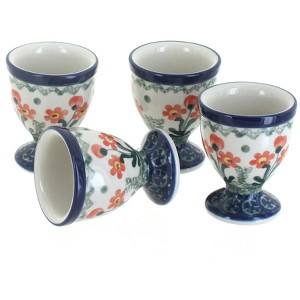 Blue Rose Polish Pottery 106 Ceramika Artystyczna Egg Cup Set - 1 of 1