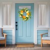 Northlight Hydrangea and Rose Artificial Floral Wreath - 24" - Yellow - 3 of 4