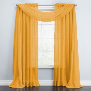 BrylaneHome BH Studio Sheer Voile Scarf Valance - 1 of 4