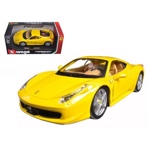 Ferrari 458 Italia Yellow 124 Diecast Model Car By Bburago