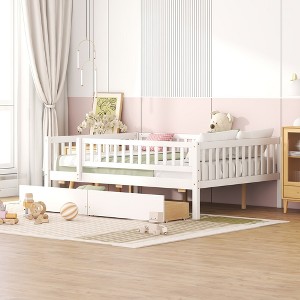 Whisen Twin Size Daybed Wood Bed with Two Drawers - 1 of 4