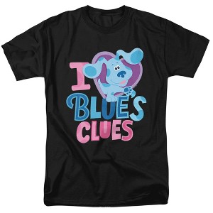 Blues Clues & You I Heart Blue Adult T-Shirt Black - 1 of 4