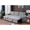 Upholstered Pull out Sectional Sofa with Chaise - 4 of 4