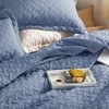 Queen Size Lightweight Bedspreads with Basket Weave, Soft Quilt, Mineral Blue Comforter Coverlet for All Seasons 90x 96 - 4 of 4