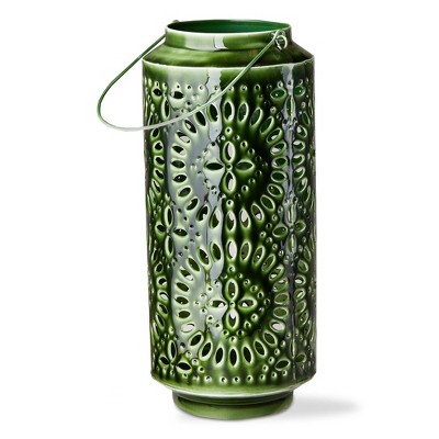 tag Aura Enamel Lantern Lg Green